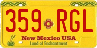 NM license plate 359RGL