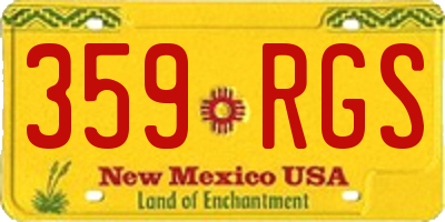 NM license plate 359RGS