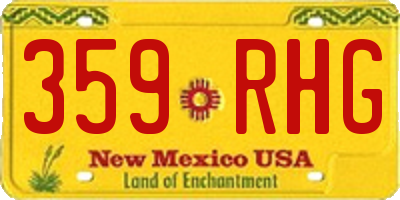 NM license plate 359RHG