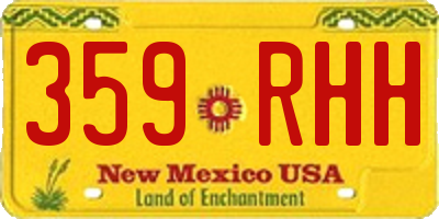 NM license plate 359RHH