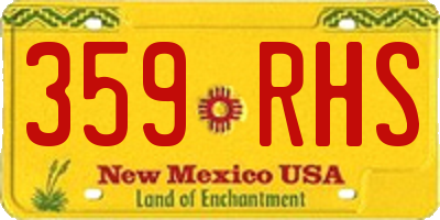 NM license plate 359RHS