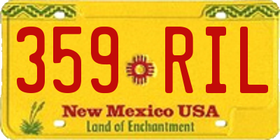 NM license plate 359RIL