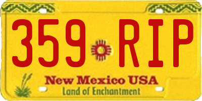 NM license plate 359RIP