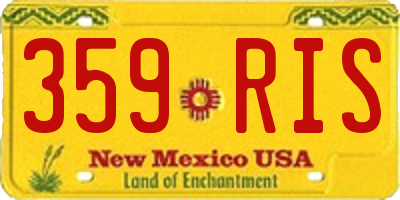 NM license plate 359RIS