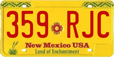NM license plate 359RJC