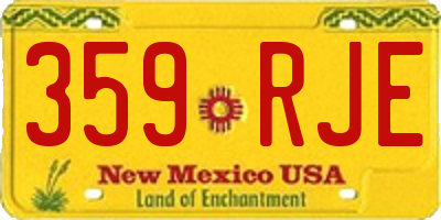 NM license plate 359RJE