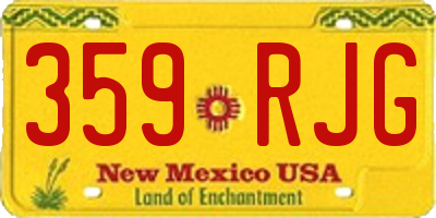 NM license plate 359RJG
