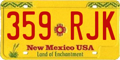 NM license plate 359RJK