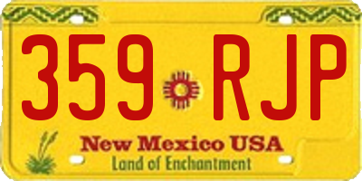 NM license plate 359RJP