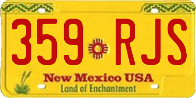 NM license plate 359RJS