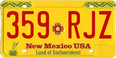 NM license plate 359RJZ