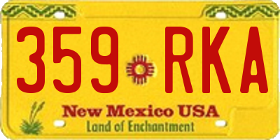 NM license plate 359RKA