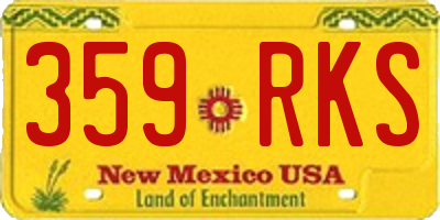 NM license plate 359RKS