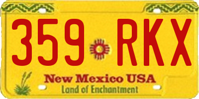 NM license plate 359RKX