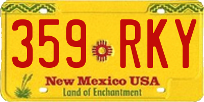 NM license plate 359RKY