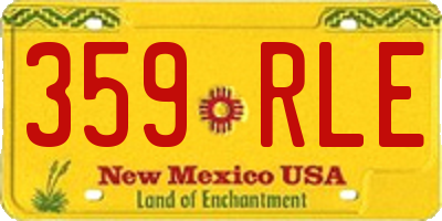 NM license plate 359RLE