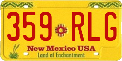 NM license plate 359RLG