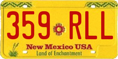 NM license plate 359RLL