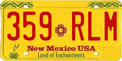 NM license plate 359RLM