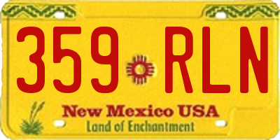 NM license plate 359RLN