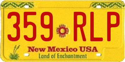 NM license plate 359RLP