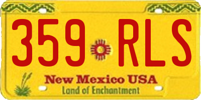 NM license plate 359RLS