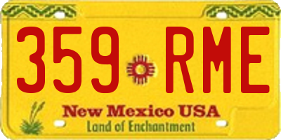 NM license plate 359RME