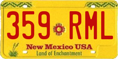 NM license plate 359RML