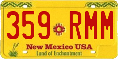 NM license plate 359RMM