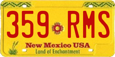 NM license plate 359RMS