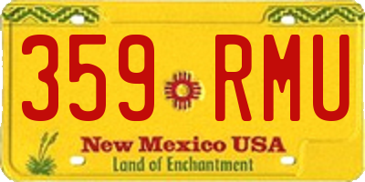 NM license plate 359RMU