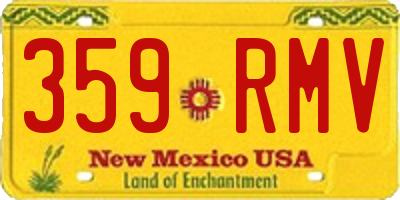 NM license plate 359RMV