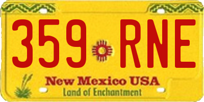 NM license plate 359RNE