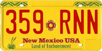 NM license plate 359RNN