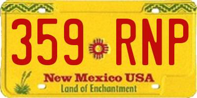 NM license plate 359RNP