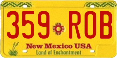 NM license plate 359ROB