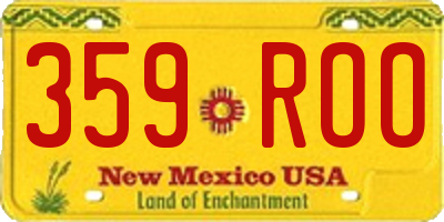 NM license plate 359ROO