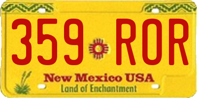 NM license plate 359ROR