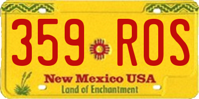 NM license plate 359ROS
