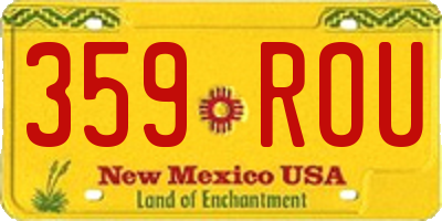 NM license plate 359ROU