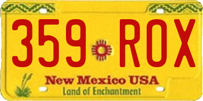 NM license plate 359ROX