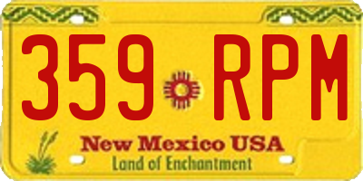 NM license plate 359RPM