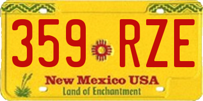 NM license plate 359RZE