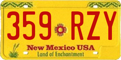 NM license plate 359RZY