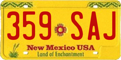 NM license plate 359SAJ