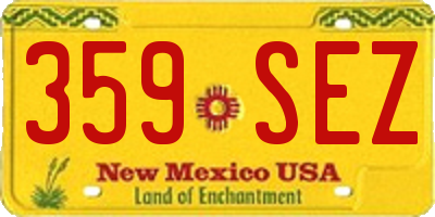 NM license plate 359SEZ