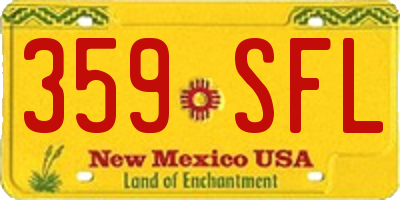 NM license plate 359SFL