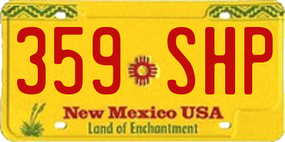 NM license plate 359SHP