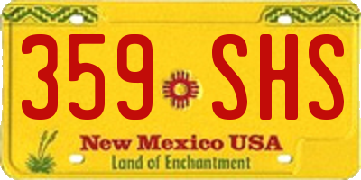 NM license plate 359SHS