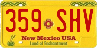 NM license plate 359SHV